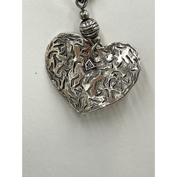 Silpada N1585 Sterling Silver 925 Filigree Heart Pendant Rope Chain Necklace - Picture 4 of 8